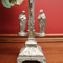 Load image into Gallery viewer, x SOLD Antique French Crucifix, Silver Plate Home Worship Christ on Cross, Jesus Figural. Religion. B11532