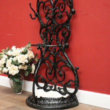 Load image into Gallery viewer, x SOLD Antique French Cast Iron Umbrella Stand, Coat Rack, Hat Hooks. B11531
