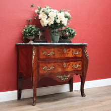 Load image into Gallery viewer, x SOLD Antique French Mahogany and Marble Top Chest of Drawers, Hall Cabinet, Chest. B11331