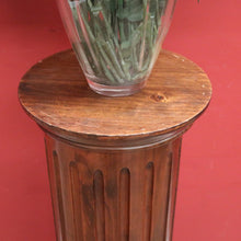 Load image into Gallery viewer, x SOLD Antique French Pine Pedestal, Fluted Planter Stand or Statue Holder. B11563