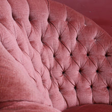 Load image into Gallery viewer, Antique Australian Cedar Button Back Armchair, Library Chair with Carved Frame. B13140