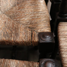 Load image into Gallery viewer, x SOLD Set of 6 Dining Chairs or Kitchen Chairs, French Oak, Antique circa 1910, Rush Seats. B11782