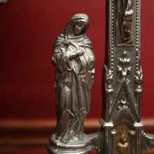 Load image into Gallery viewer, x SOLD Antique French Crucifix, Silver Plate Home Worship Christ on Cross, Jesus Figural. Religion. B11532