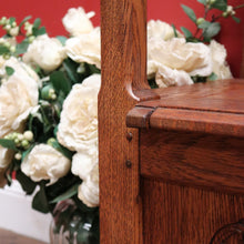 Load image into Gallery viewer, x SOLD Antique French Oak Hall Seat, Lift Lid Blanket Box Hall Chair Bench or Settee. B11906