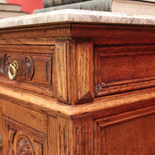 Load image into Gallery viewer, x SOLD Antique French Oak and Marble Bedside Cabinets or Lamp Cupboard, Side Tables. B11923