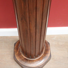 Load image into Gallery viewer, x SOLD Antique French Pine Pedestal, Fluted Planter Stand or Statue Holder. B11563