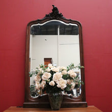 Load image into Gallery viewer, x SOLD Antique French Oak and Bevelled Edge Wall Mirror, Mantel Mirror, Dressing Mirror. B11837