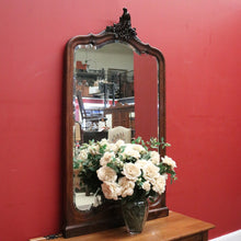 Load image into Gallery viewer, x SOLD Antique French Oak and Bevelled Edge Wall Mirror, Mantel Mirror, Dressing Mirror. B11837