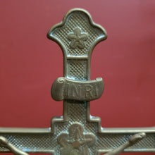 Load image into Gallery viewer, x SOLD Antique Brass Crucifix, Cross, Jesus on the Cross, Home Worship or Devotion. B11611
