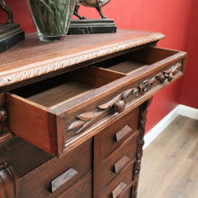 Load image into Gallery viewer, x SOLD Antique French Oak Double Chest of Drawers, Lockable File Cabinet Office Cupboard. B12057