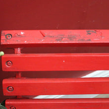Load image into Gallery viewer, x SOLD Antique Victorian Child's Cast Iron and Timber Garden Seat, Hand-painted Red. B11544