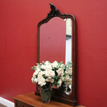 Load image into Gallery viewer, x SOLD Antique French Oak and Bevelled Edge Wall Mirror, Mantel Mirror, Dressing Mirror. B11837