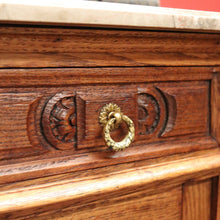 Load image into Gallery viewer, x SOLD Antique French Oak and Marble Bedside Cabinets or Lamp Cupboard, Side Tables. B11923