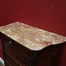 Load image into Gallery viewer, x SOLD Antique French Walnut Brass and Marble Lingerie Chest, 7 Drawer Chest of Drawers, B11545