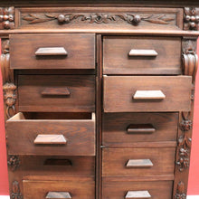 Load image into Gallery viewer, x SOLD Antique French Oak Double Chest of Drawers, Lockable File Cabinet Office Cupboard. B12057