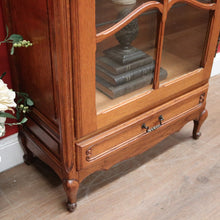 Load image into Gallery viewer, x SOLD Antique French Oak China Cabinet, Single Door Display Cupboard, Glass Shelves. B11551