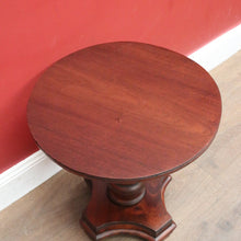 Load image into Gallery viewer, x SOLD Antique Australian Cedar Wine Table or Side, Lamp Table with a Tapered Pedestal. B11980