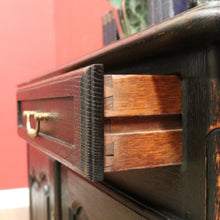 Load image into Gallery viewer, x SOLD Antique French Oak Two-Door Sideboard, Hall Cabinet, French Black. B12053