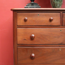 Load image into Gallery viewer, x SOLD Antique Australian Cedar Chest of Five Graduating Drawers, Hall or Entry Chest, Full Cedar. B11556
