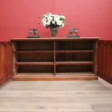 Load image into Gallery viewer, x SOLD Antique American Mahogany Shop Counter, Clerk's Cabinet now a TV Unit or Sideboard. B11791