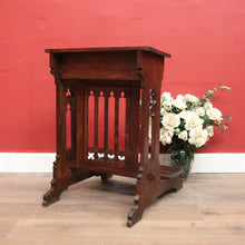 Load image into Gallery viewer, x SOLD Antique French Oak Prayer Chair, Prie-Dieu Kneeler, Church-Themed with Bible Nook or Shelf. B11993