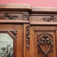 Load image into Gallery viewer, x SOLD Antique French Oak Armoire, Wardrobe, Linen Press. Antique Blind Bookcase or Storage Cabinet. B11294