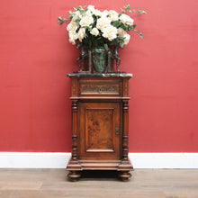 Load image into Gallery viewer, x SOLD Antique French Hall or Side Cabinet, Walnut, Burr Walnut and Marble Lamp Table. B11695