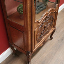 Load image into Gallery viewer, x SOLD Antique French Oak and Glass Single Door China Cabinet, Display Cupboard or Bookcase. B11898