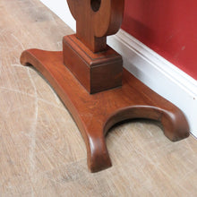 Load image into Gallery viewer, x SOLD Antique French Two Drawer Hall Table, Side or Lamp Table with Music Lyre Pedestal. B11499