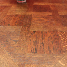 Load image into Gallery viewer, x SOLD Antique French Oak Two leaf extension Dining or Kitchen Table with Parquetry Top. B11812