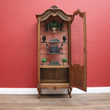Load image into Gallery viewer, x SOLD Antique French Oak and Glass Single Door China Cabinet, Display Cupboard or Bookcase. B11898