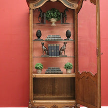 Load image into Gallery viewer, x SOLD Antique French Oak and Glass Single Door China Cabinet, Display Cupboard or Bookcase. B11898