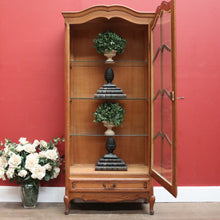 Load image into Gallery viewer, x SOLD Antique French Oak China Cabinet, Single Door Display Cupboard, Glass Shelves. B11551