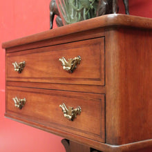 Load image into Gallery viewer, x SOLD Antique French Two Drawer Hall Table, Side or Lamp Table with Music Lyre Pedestal. B11499