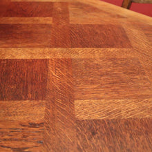 Load image into Gallery viewer, x SOLD Antique French Oak Two leaf extension Dining or Kitchen Table with Parquetry Top. B11812