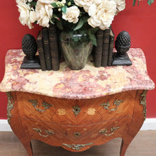 Load image into Gallery viewer, x SOLD Antique French Chest of Drawers or Hall Cabinet with a Marble Top and Brass Handles. B11975