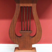 Load image into Gallery viewer, x SOLD Antique French Two Drawer Hall Table, Side or Lamp Table with Music Lyre Pedestal. B11499