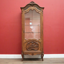 Load image into Gallery viewer, x SOLD Antique French Oak and Glass Single Door China Cabinet, Display Cupboard or Bookcase. B11898