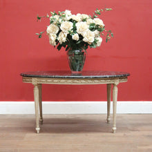 Load image into Gallery viewer, An Oval Vintage French Hand-painted Oval Coffee Table with Black Marble Top. B11704