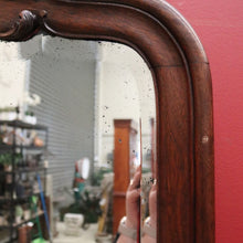 Load image into Gallery viewer, x SOLD Antique French Oak and Bevelled Edge Wall Mirror, Mantel Mirror, Dressing Mirror. B11837