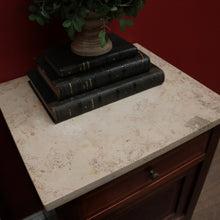 Load image into Gallery viewer, x SOLD Pair of Antique French Mahogany Bedside Cabinets or Lamp Tables with Marble Tops B11574