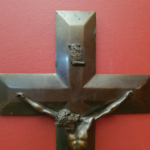 Load image into Gallery viewer, x SOLD Antique Brass Crucifix, Cross, Jesus on the Cross, Home Worship or Devotion. B11592