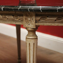 Load image into Gallery viewer, x SOLD An Oval Vintage French Hand-painted Oval Coffee Table with Black Marble Top. B11704