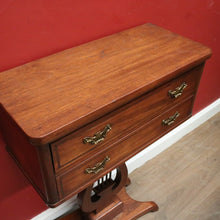 Load image into Gallery viewer, x SOLD Antique French Two Drawer Hall Table, Side or Lamp Table with Music Lyre Pedestal. B11499