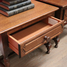 Load image into Gallery viewer, x SOLD Pair of Vintage French Lamp Tables or Bedside Table, with Single drawer, turned legs and reeding. B11842