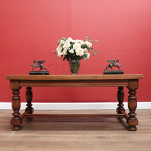 Load image into Gallery viewer, x SOLD Antique French Dining Table with Two Extension Leaves and Stretcher Base. B11818
