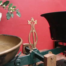 Load image into Gallery viewer, x SOLD French Force Cast Iron Market or Kitchen Scales with Brass Pans or Dishes, Decorative Display Piece. B11894