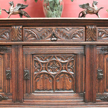 Load image into Gallery viewer, x SOLD Antique French Oak Sideboard, Three Door, Three Drawer Gothic Sideboard, Hall Cabinet. B11476