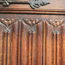 Load image into Gallery viewer, x SOLD Antique Flemish Oak Sideboard, Felt Lined Hall Cupboard, Dining Room Sideboard B11462