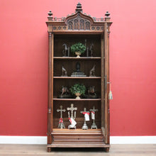 Load image into Gallery viewer, x SOLD Antique French Walnut Church-Inspired China Cabinet or Bookcase Cupboard B11916